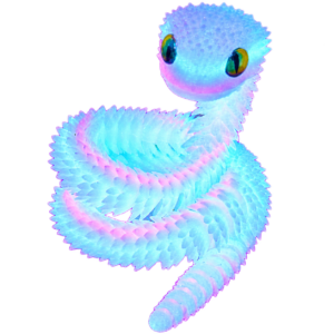 Glow in the Dark 3D Printed Snake Ornament